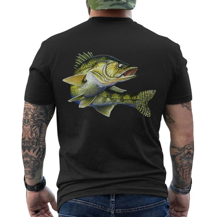 Wildlife - Walleye Tshirt Men's Crewneck Short Sleeve Back Print T-shirt