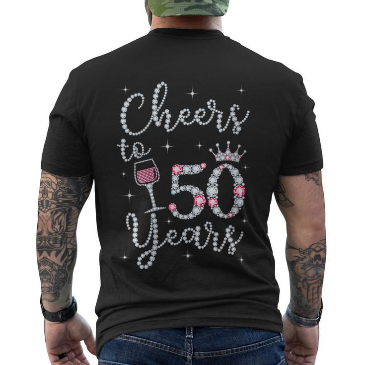 Women Gift Cheers To 50 Years 1969 50Th Birthday Gift For Womens Men's Crewneck Short Sleeve Back Print T-shirt
