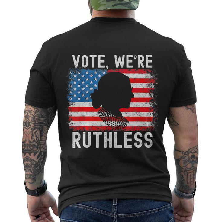 Womenn Vote Were Ruthless Womenn Feminist Men's Crewneck Short Sleeve Back Print T-shirt