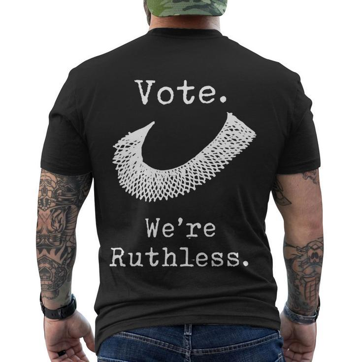Womenss Womenn Vote Were Ruthless Men's Crewneck Short Sleeve Back Print T-shirt