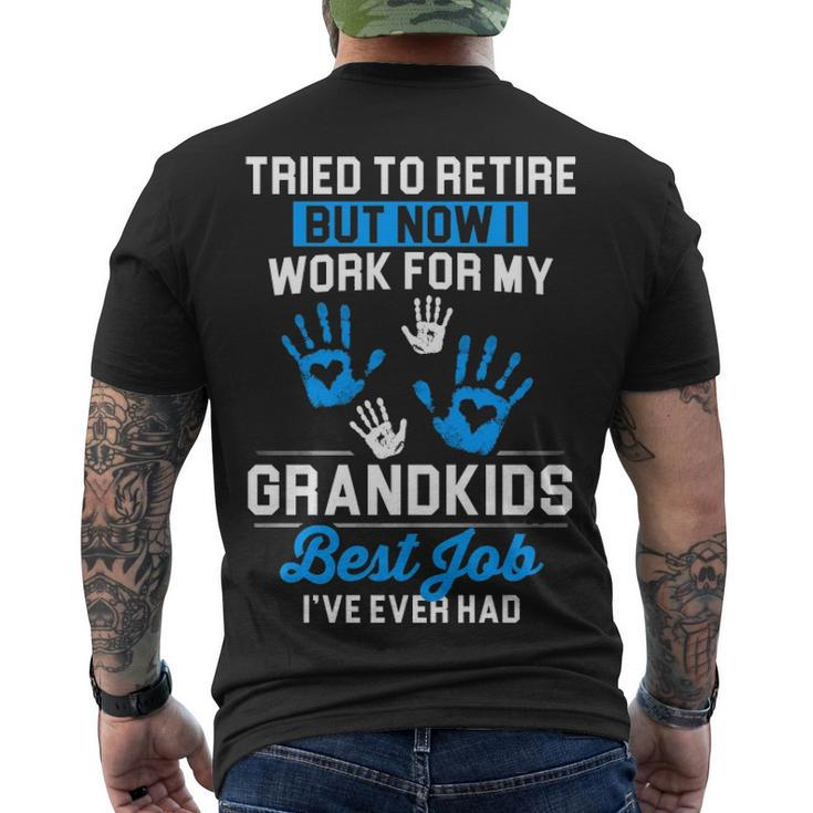 Work For My Grandkids - Best Job Men's Crewneck Short Sleeve Back Print T-shirt