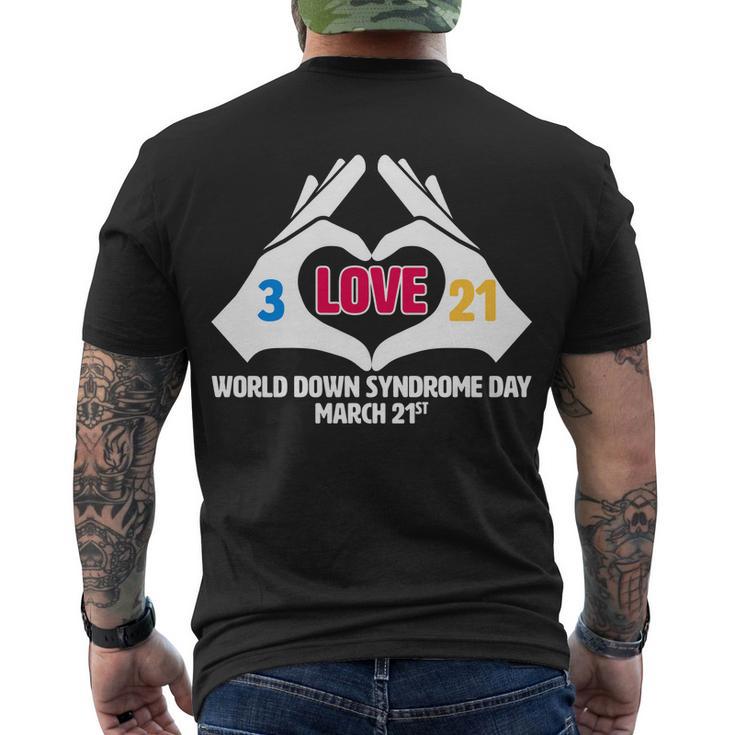 World Down Syndrome Day March 21 Tshirt Men's Crewneck Short Sleeve Back Print T-shirt