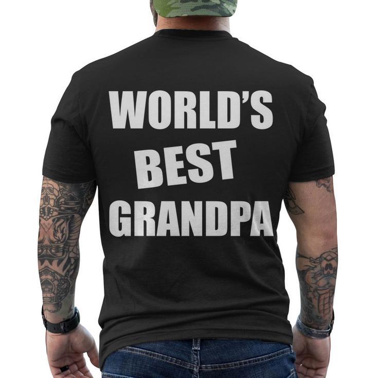 Worlds Best Grandpa Tshirt Men's Crewneck Short Sleeve Back Print T-shirt