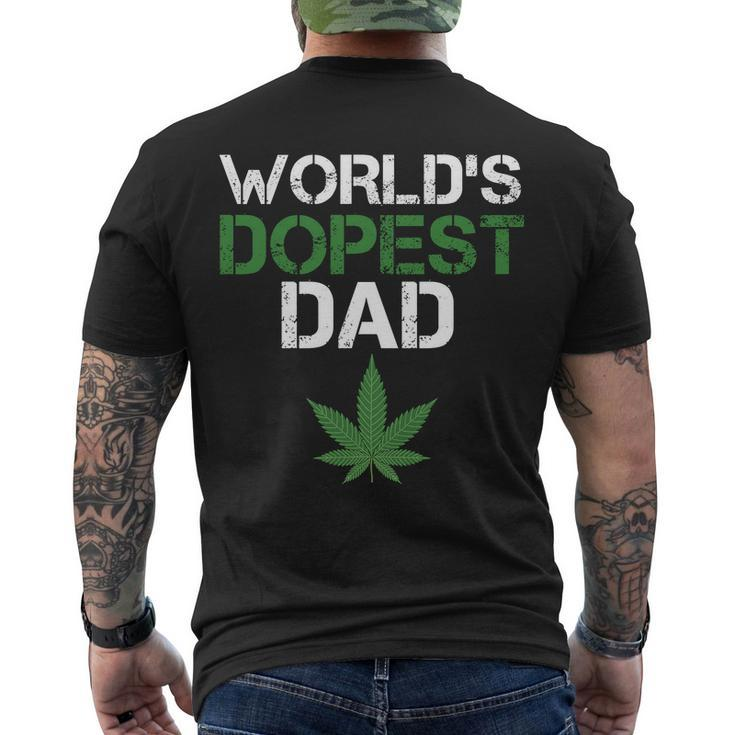 Worlds Dopest Dad Tshirt Men's Crewneck Short Sleeve Back Print T-shirt