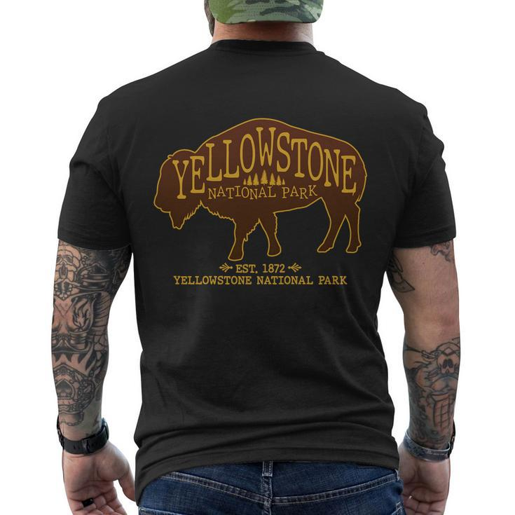 Yellowstone National Park Est 1872 Buffalo Logo Tshirt Men's Crewneck Short Sleeve Back Print T-shirt
