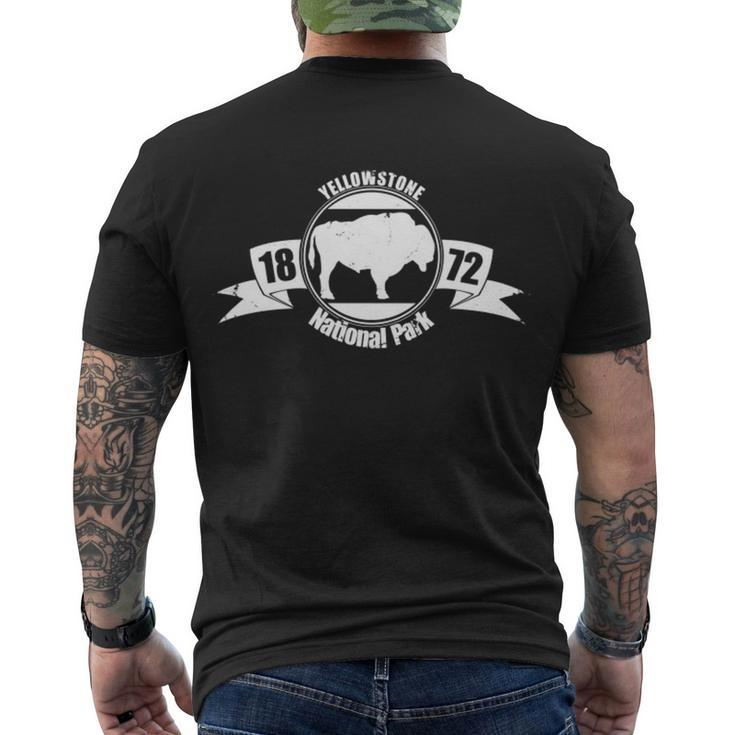 Yellowstone National Park  V2 Men's Crewneck Short Sleeve Back Print T-shirt