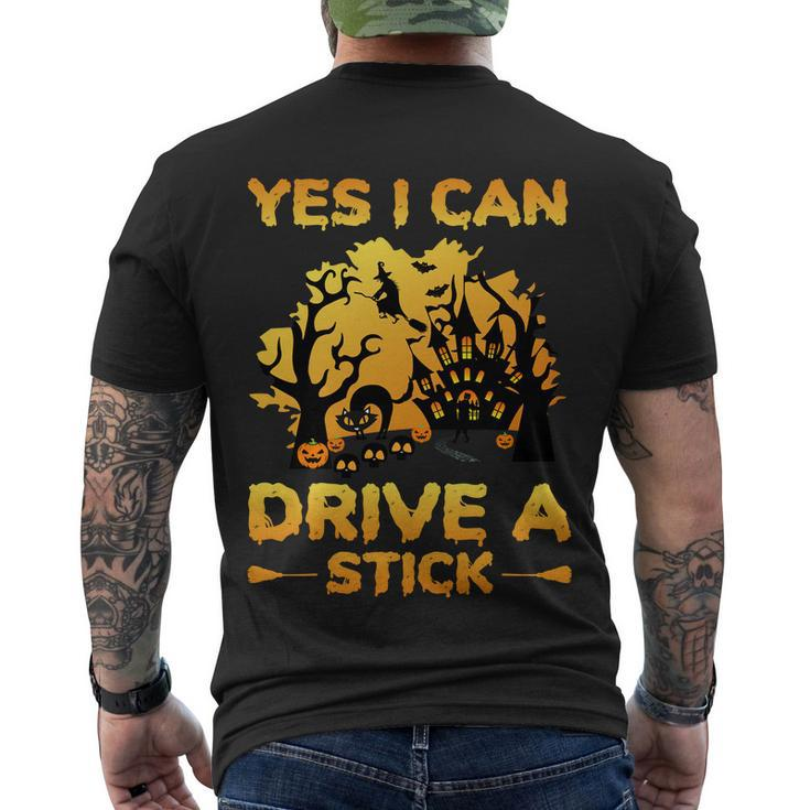 Yes I Can Drive A Stick Halloween Quote Men's Crewneck Short Sleeve Back Print T-shirt