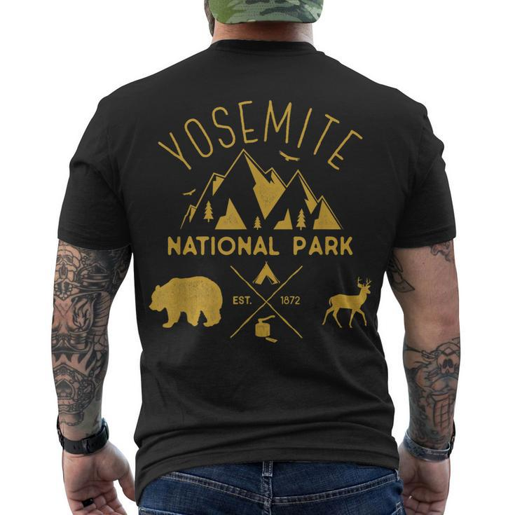 Yosemite National Park California Souvenir Men's T-shirt Back Print