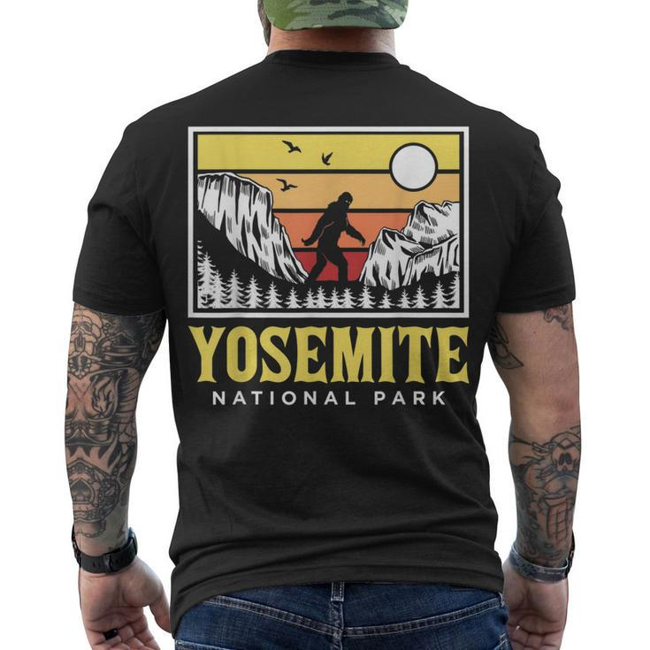Yosemite National Park Us Bigfoot Sasquatch Yeti Men's T-shirt Back Print