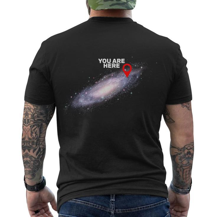 You Are Here Galaxy Tshirt Men's Crewneck Short Sleeve Back Print T-shirt