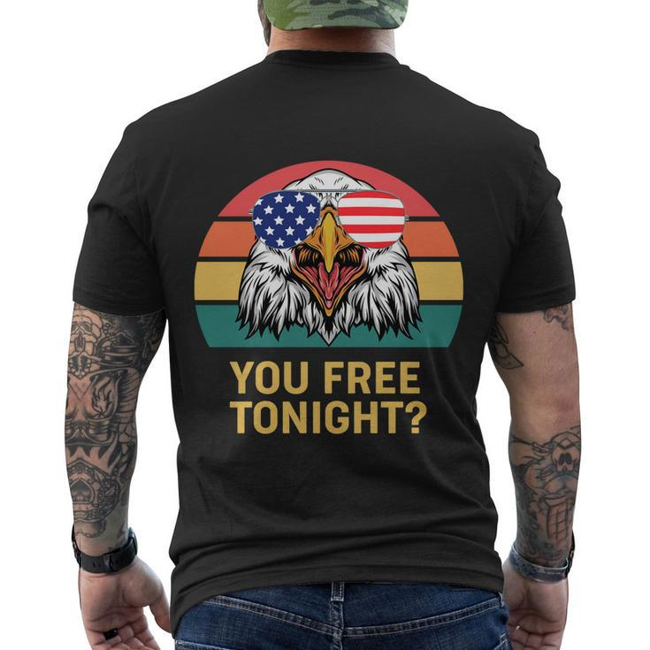 You Free Tonight Bald Eagle Mullet Usa Flag 4Th Of July Gift V2 Men's Crewneck Short Sleeve Back Print T-shirt