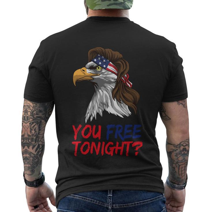 You Free Tonight Bald Eagle Mullet Usa Flag 4Th Of July Gift V3 Men's Crewneck Short Sleeve Back Print T-shirt