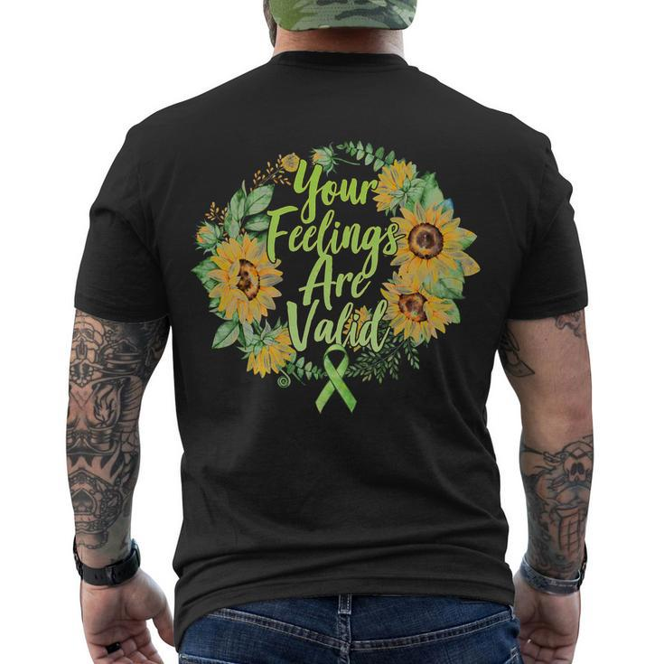 Your Feelings Are Valid Mental Health Awareness Men's Crewneck Short Sleeve Back Print T-shirt