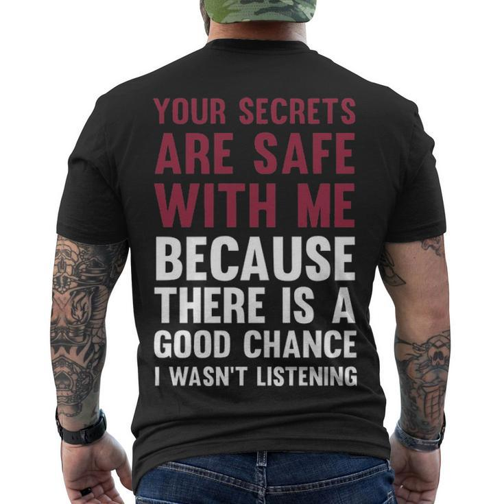 Your Secrets Are Safe V3 Men's Crewneck Short Sleeve Back Print T-shirt