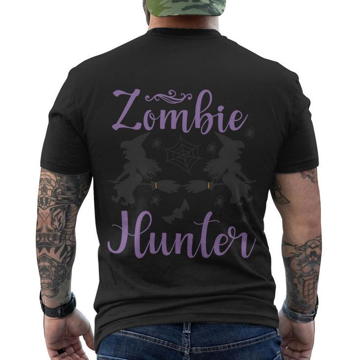 Zombie Hunter Witch Halloween Quote Men's Crewneck Short Sleeve Back Print T-shirt