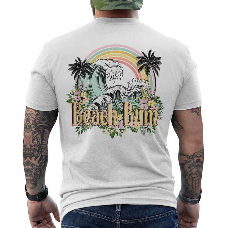 Vintage Retro Beach Bum Tropical Summer Vacation Gifts  Men's Crewneck Short Sleeve Back Print T-shirt