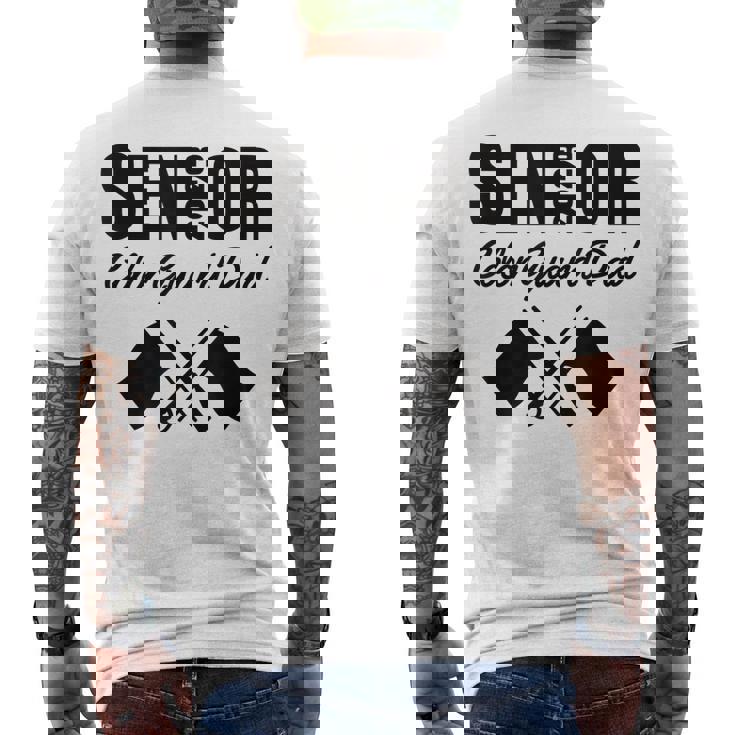 2023 Senior Color Guard Dad Flag Marching Band Parent Helper Men's T-shirt Back Print