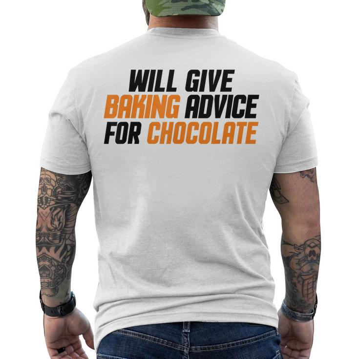 Baker Chef Will Give Baking Advice For Chocolate V2 Men's T-shirt Back Print