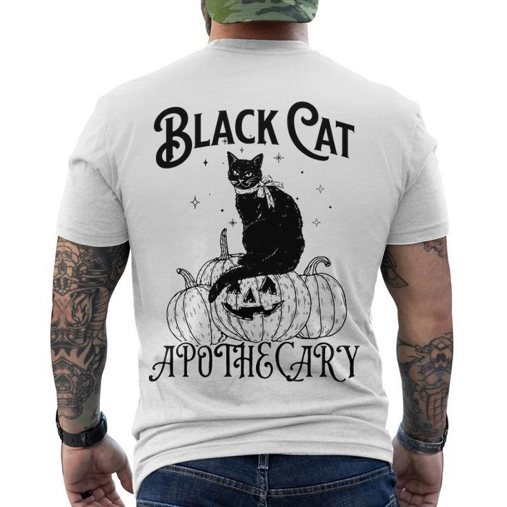 Black Cat Apothecary Pumpkin Halloween Men's T-shirt Back Print