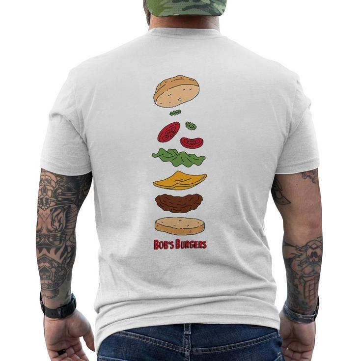 Bob&8217S Burgers Elements Of A Burger Men's Back Print T-shirt