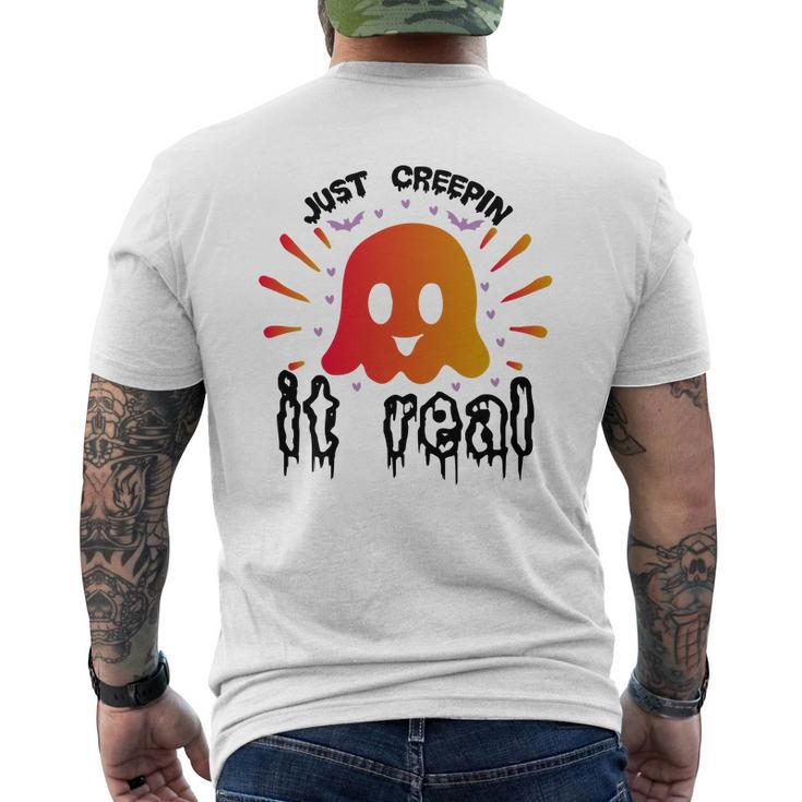 The Boos Just Creepin It Real Halloween Men's T-shirt Back Print