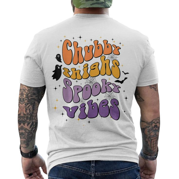 Chubby Thighs And Spooky Vibes Happy Halloween Men's T-shirt Back Print