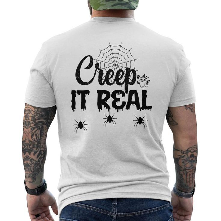 Creep It Real Halloween Quote Saying Men's T-shirt Back Print