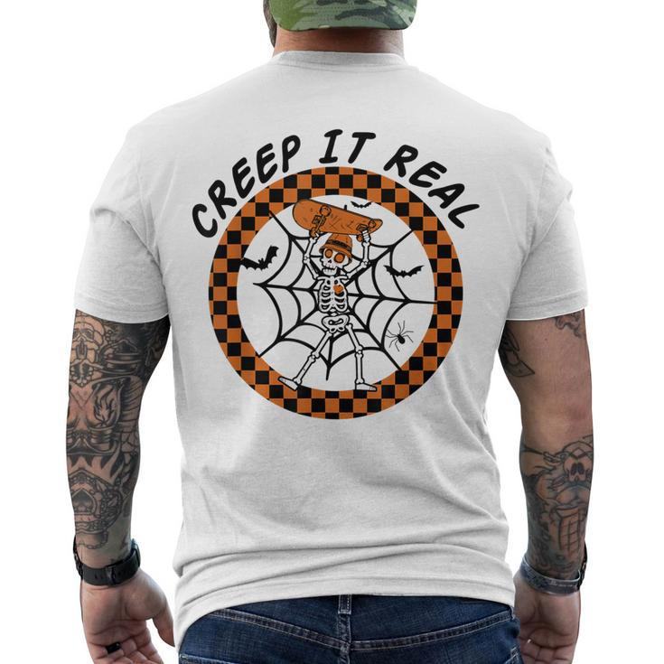 Creep It Real Skeleton Halloween Costume Men's T-shirt Back Print