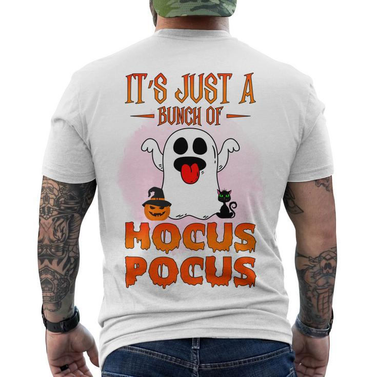 Cute Ghost Boo Its Just A Bunch Of Hocus Pocus Halloween Men's T-shirt Back Print