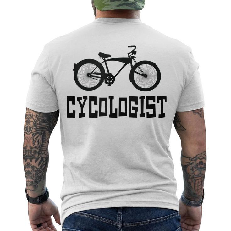 Cycology Beach Cruiser Cycologist Psychology Cyclist Men's T-shirt Back Print