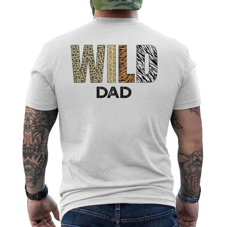 Dad Of The Wild One Zoo Birthday Safari Jungle Animal Men's T-shirt Back Print