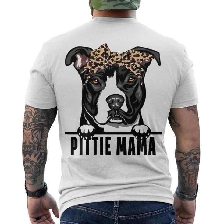Dogs 365 Pitbull Dog Pittie Mama Pit Bull Dog Mom Sweat Men's T-shirt Back Print