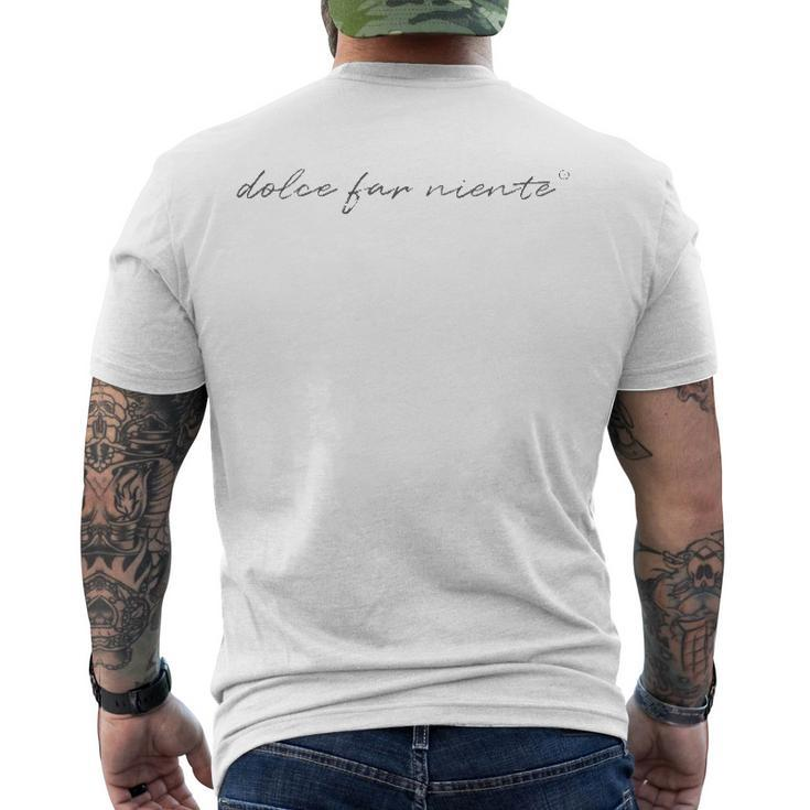 Dolce Far Niente Peace Men's Crewneck Short Sleeve Back Print T-shirt