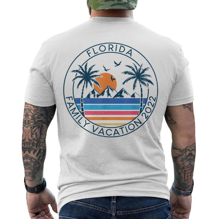 Florida Family Vacation 2022 Beach Palm Tree Summer Tropical Men's T-shirt Back Print