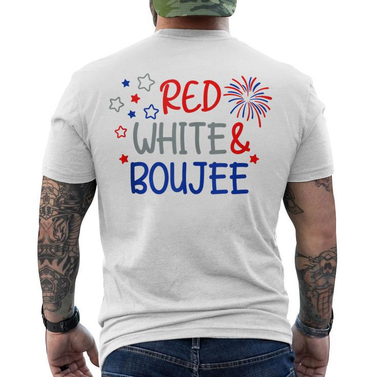 Fourth Of July 4Th Of July Red White And Boujee Men's T-shirt Back Print