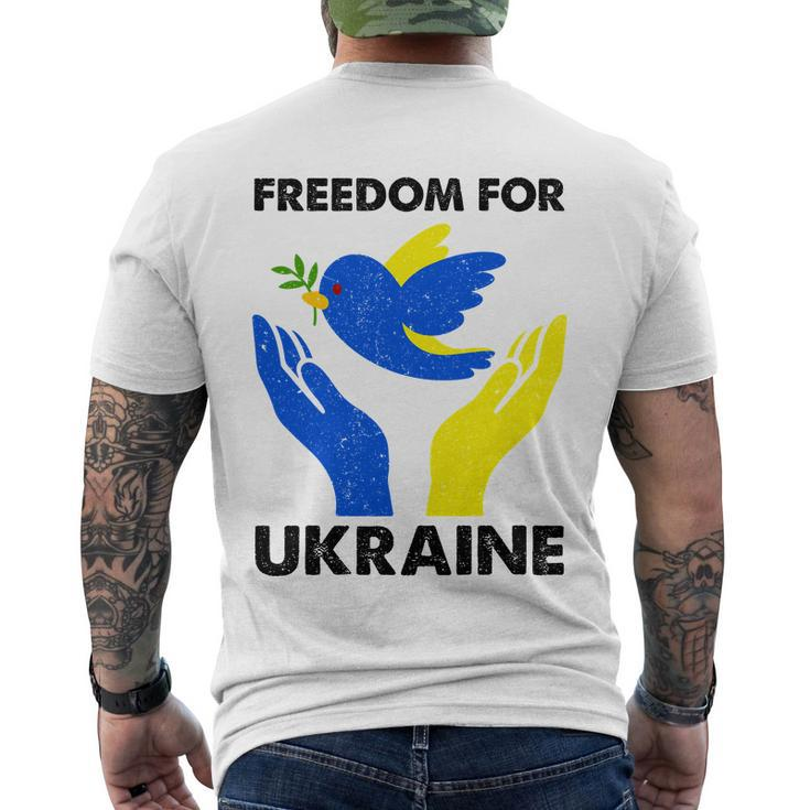 Freedom For Ukraine Men's Crewneck Short Sleeve Back Print T-shirt