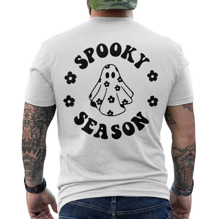 Halloween Ghost Vintage Groovy Trick Or Treat Spooky Vibes Men's T-shirt Back Print