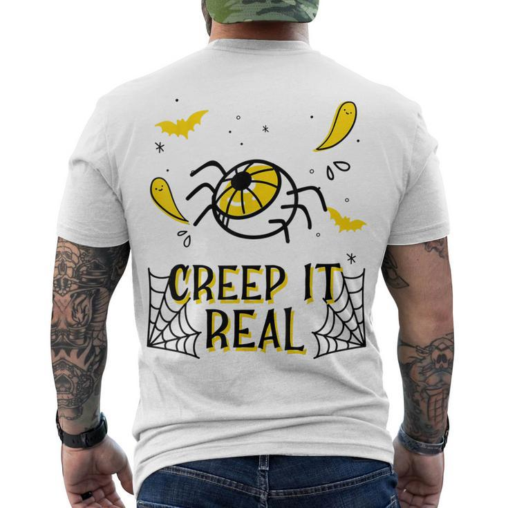 Halloween Spooky Eye Creep It Real Costume Men's T-shirt Back Print