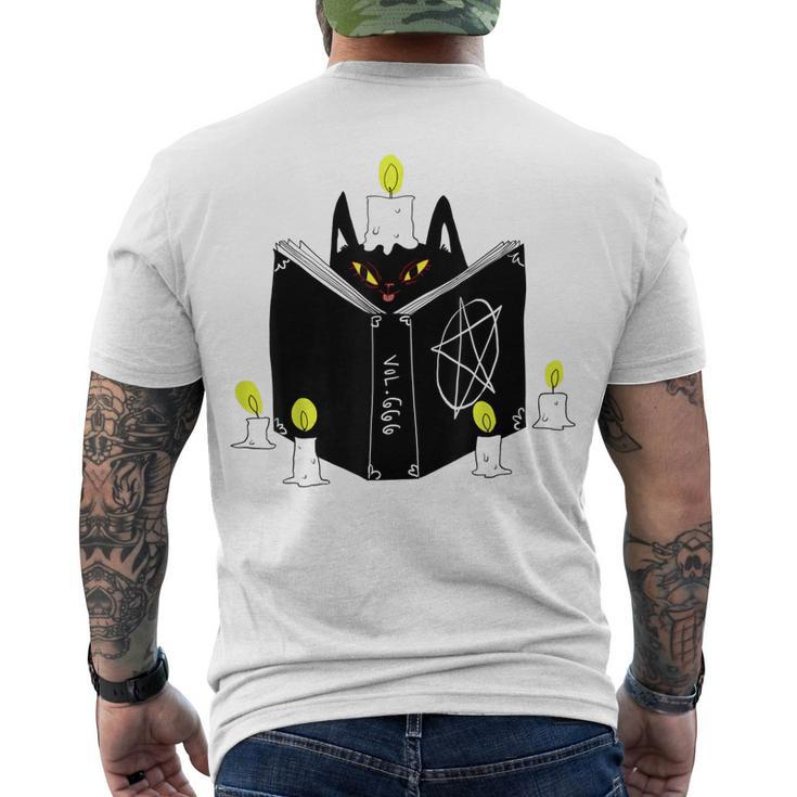 Halloween Witch Kitty Black Magic Cat Graphic Men's T-shirt Back Print