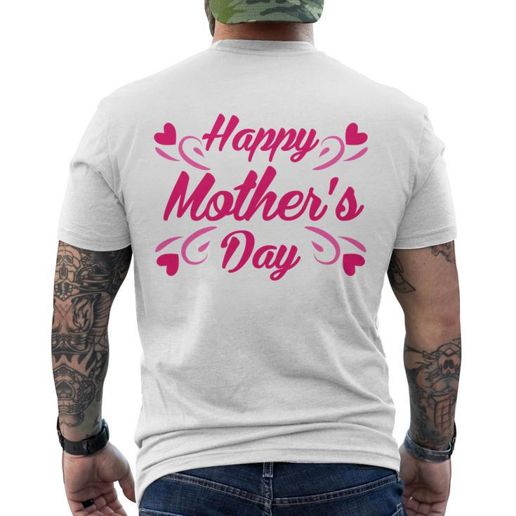 Happy Mothers Day Hearts Gift Tshirt Men's Crewneck Short Sleeve Back Print T-shirt