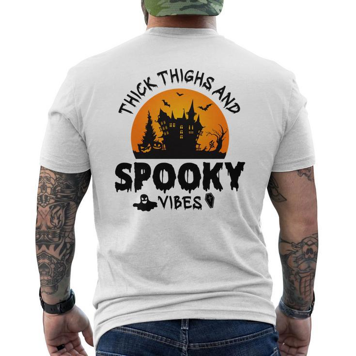 House Night Thick Thights And Spooky Vibes Halloween Men's T-shirt Back Print