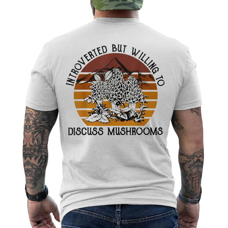 Introverted But Willing To Discuss Mushrooms Halloween Men's T-shirt Back Print