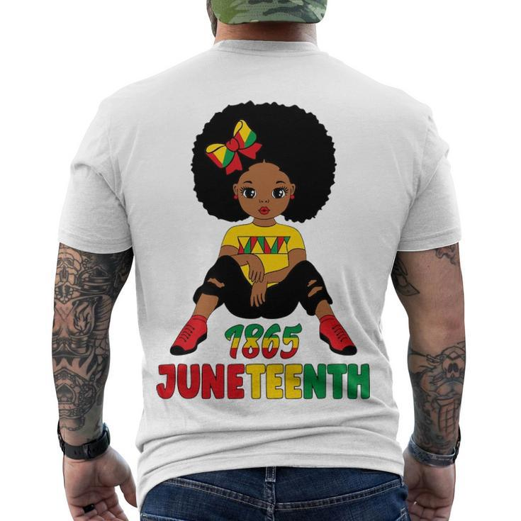 Juneteenth Celebrating 1865 Cute Black Girls Men's T-shirt Back Print