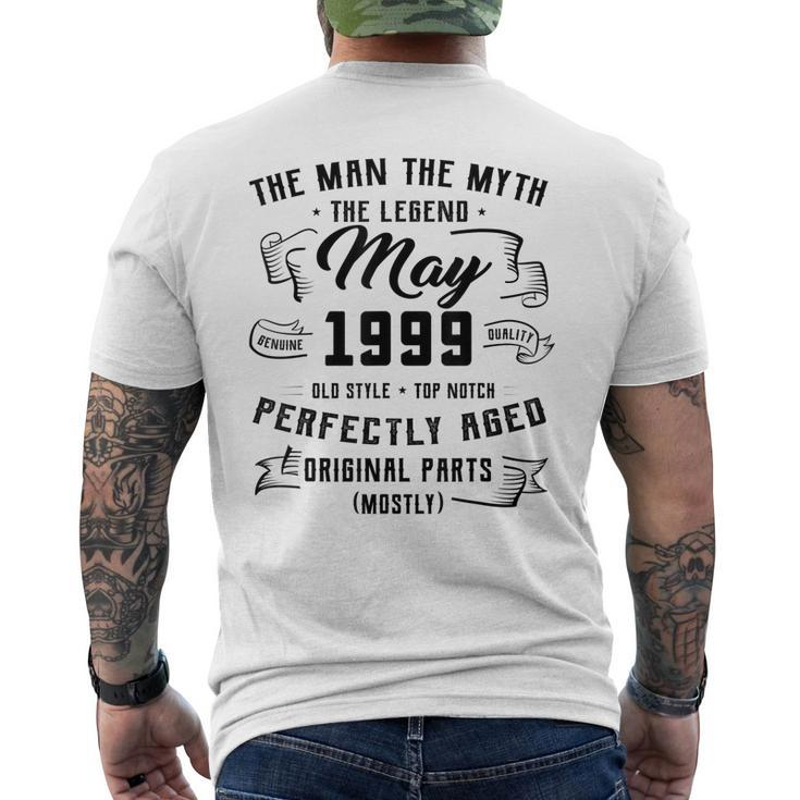 Man Myth Legend May 1999 23Rd Birthday 23 Years Old Men's T-shirt Back Print