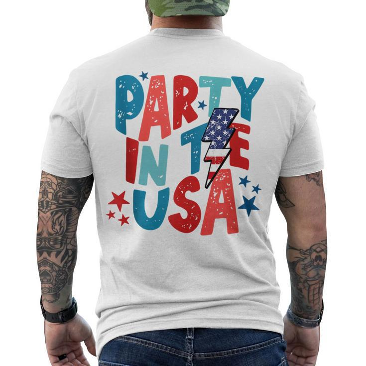 Party In The Usa 4Th Of July American Flag Men's T-shirt Back Print