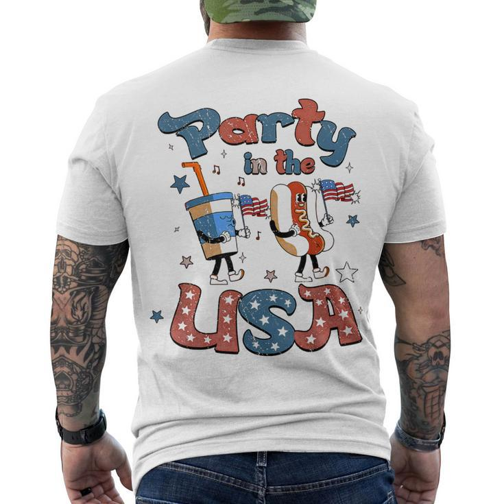 Party In The Usa 4Th Of July Hot Dog Patriotic Kid V2 Men's T-shirt Back Print