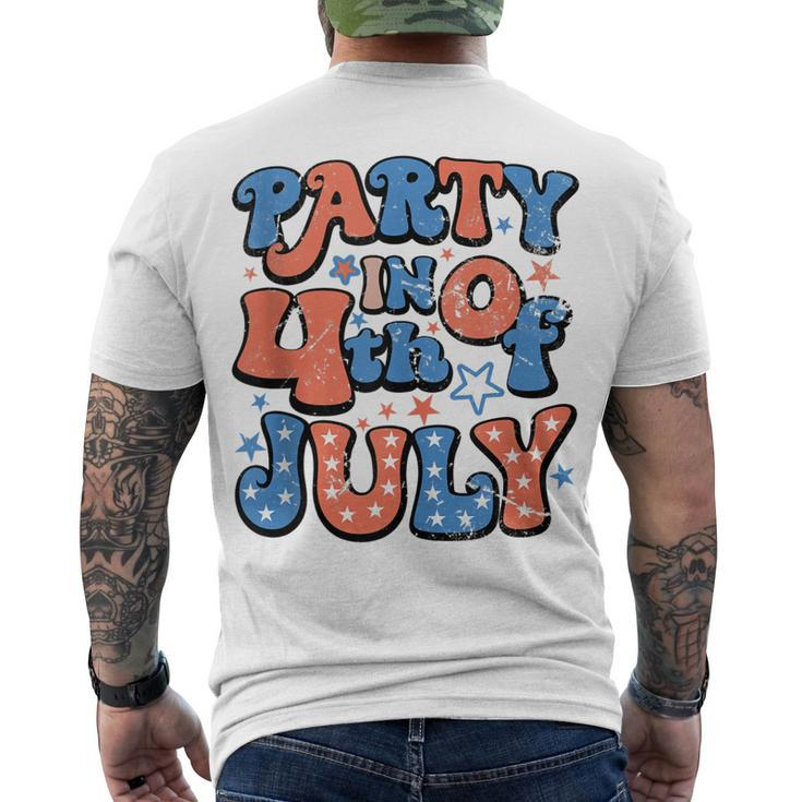 Party In The Usa Fourth Of July 4Th Of July Vintage Men's T-shirt Back Print