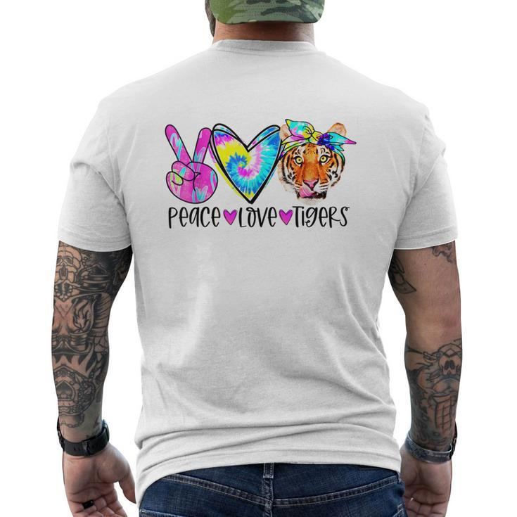 Peace Love Tigers Graphic Men's T-shirt Back Print