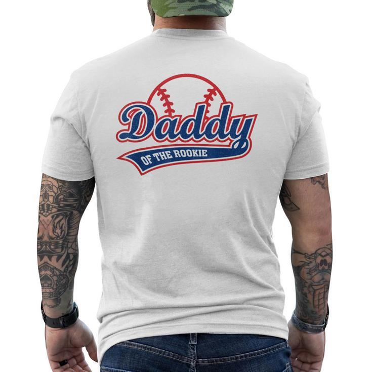 Retro Baseball Daddy Of The Rookie Men's T-shirt Back Print