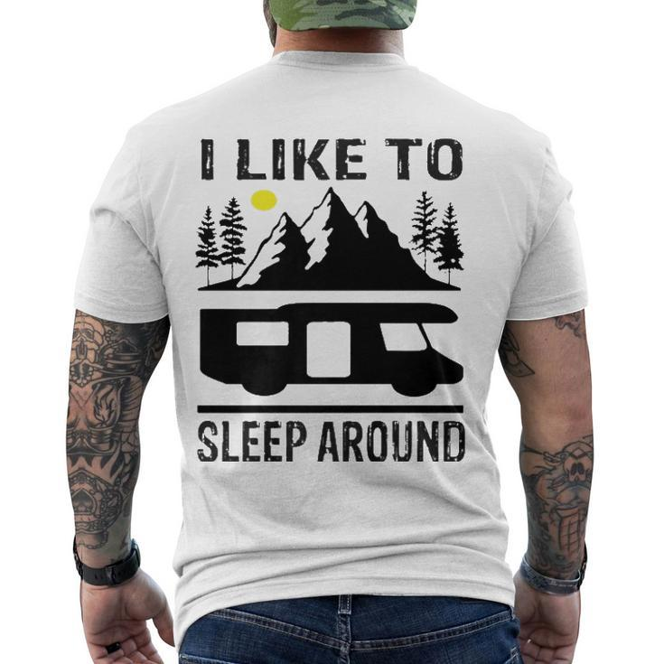 I Like To Sleep Around Camper Men's Back Print T-shirt